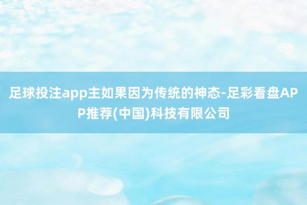 足球投注app主如果因为传统的神态-足彩看盘APP推荐(中国)科技有限公司