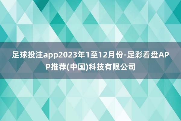 足球投注app　　2023年1至12月份-足彩看盘APP推荐(中国)科技有限公司