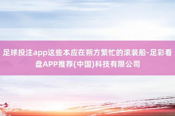 足球投注app这些本应在朔方繁忙的滚装船-足彩看盘APP推荐(中国)科技有限公司