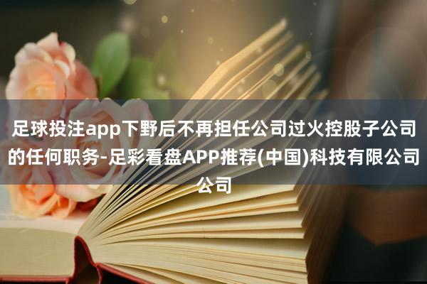 足球投注app下野后不再担任公司过火控股子公司的任何职务-足彩看盘APP推荐(中国)科技有限公司