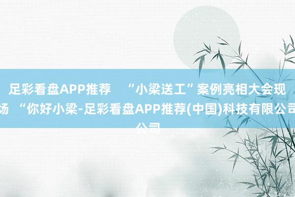 足彩看盘APP推荐    “小梁送工”案例亮相大会现场  “你好小梁-足彩看盘APP推荐(中国)科技有限公司