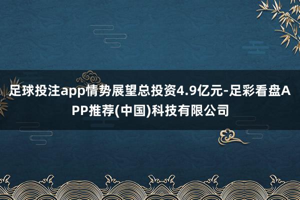 足球投注app情势展望总投资4.9亿元-足彩看盘APP推荐(中国)科技有限公司